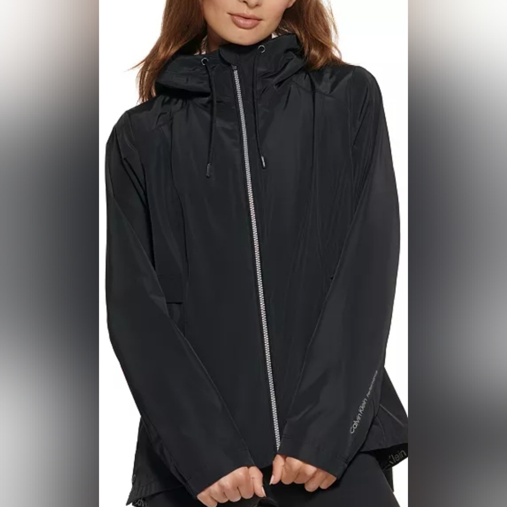 Calvin Klein Hooded Performance Rain Jacket